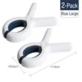 Set of 2 large blue windproof clips for drying heavy quilts and clothes, size 13cm x 8.5cm - Large Blue 2 Pack