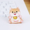 Simpatica statuetta Shiba Inu in resina con lingotto d'oro per auto e decorazione scrivania - Mini Cane della Ricchezza (Lingotto d'oro)