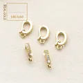 14K vergoldete Anhängerschlaufe mit Zirkonia für DIY Schmuckherstellung und Halsketten - 7.3*12.7mm / 14K Gold