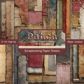 6x6 inch vintage fabric pattern scrapbooking paper pad with 24 acid-free cardstock sheets - R2569 24 Sheets