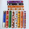 Set of 13 colorful Halloween snap bracelets with pumpkin ghost and bat holiday patterns - 12 Designs Halloween (Eco-friendly)