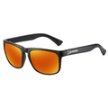 Lunettes de soleil de sport noir mat avec verres réfléchissants dégradés orange - H2/Monture Noire Points Dorés/Verres Rouge Orangé