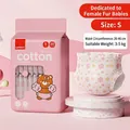 Pink female dog diapers in size S with cartoon bear print and 20 count packaging box - Female Dog Style / S (ai-20 Pieces/Pack)