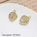 Close-up of gold butterfly charms with zircon insets, size 18x24mm for DIY jewelry - Style 4 Rhinestone Butterfly Pendant (18*24mm)