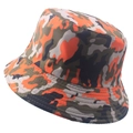 Outdoor camouflage bucket hat with orange and olive patterns for sun protection - 5.8cm / Orange Green Camouflage (Color 7)