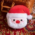 Plush Santa Claus doll with embroidered details and white beard for Christmas decoration - Santa Head / 15CM
