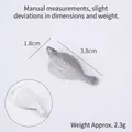 Mini Künstliche Silberglitzer Fischfigur für DIY Bastelarbeiten, Länge 3,8 cm - Seefisch - Flacher Boden