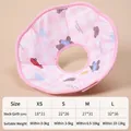 Größentabelle für Haustier-Halskrause mit Bärenmuster für Katzen und Hunde XS-L - XS / Rosa Bär