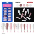 Size chart for ballet press-on nails H041-6C featuring 100 colorful mixed-color pieces - Mixed Ballerina (100PCS) / H041C-6 (Multicolor 6)