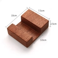 Solid wood phone and tablet stand with 10cm by 7.5cm dimensions and a 3.0cm slot - Ebony Wood / 3cm Slot