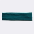 Dark cyan cotton sports hair band for running, high elasticity sweat-wicking head wrap - Dark Peacock Blue