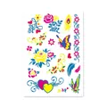 Waterproof fluorescent tattoo sticker with rose, butterfly and feather designs - Fluorescent CSYG-008