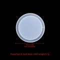 Round silicone shaker mold for DIY resin jewelry making with 56mm diameter and 9mm thickness - Round Quicksand Mold LS#03