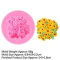 Molde de silicona rosa para ramos de girasoles y jabón decorativo amarillo final - Racimo de Girasoles-B449 / Rosa