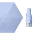 Light blue mini pocket umbrella with UPF50+ sun protection and compact folding design - 5-Fold 6-Rib Purple