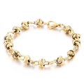 Minimalist gold knot chain bracelet with lobster clasp on a clean white background - Gold