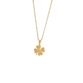 Minimalistische goldene Kleeblatt-Halskette aus poliertem Edelstahl für Damen - Großes Kleeblatt Stil(4#)