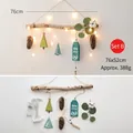 Wall-mounted wood branch Christmas tree with LED lights, pine cones and Merry Christmas sign - Christmas Tree B (Battery Not Included)