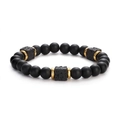 Matte Black With Gold Spacers