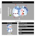 Christmas snowman static window decal with blue scarf and Merry Christmas text 40x55cm - Blue Scarf Snowman (40*55cm)
