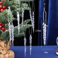 Transparent acrylic spiral icicle Christmas tree ornament 128mm holiday hanging decor - Spiral Icicle (HQZX15)