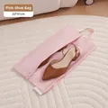 Pink waterproof nylon shoe storage bag for travel with handle and zipper closure - 22*41cm / Dusty Pink Shoe Bag
