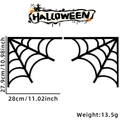 Décoration d'angle d'Halloween en feutre toile d'araignée pour cadres de porte et murs - Toile d'araignée en éventail