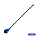 Blue 304 stainless steel straw spoon with spiral handle for coffee and milk tea - Spiral Long - Blue