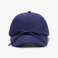 Navy blue quick-dry baseball cap for women featuring a stylish bow and curved brim - Navy Blue / Adjustable