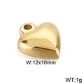 Goldener Herzanhänger aus Edelstahl, Größe 12x10mm, Gewicht 1g, für DIY-Schmuckherstellung - 12*10mm / Gold Herz Stil (KLJ2564-Z)