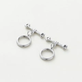 Silver-plated 14k copper OT toggle clasp for handmade bracelet jewelry making - Platinum Balance Scale Round OT Clasp - 4Pcs/Pack