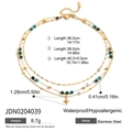 Tabella taglie dettagliata della collana a tre strati in acciaio 18K con ciondolo stella - Stile Multistrato Dorato (JDN0204039)