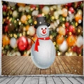 Christmas snowman tapestry made of lightweight polyester for festive wall decoration - Pattern 5