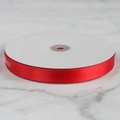 Polished red satin ribbon roll for gift wrapping and DIY crafts on a spool - 2cm Wide Encrypted Polyester 91m