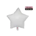 White star-shaped foil balloon 10-inch size for wedding and party decorations - 10-inch Star White