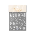 White heart, star and butterfly adhesive nail stickers in ultra-thin 2D style - Heart Star Butterfly (to3433) / White
