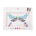 Self-adhesive floral face crystal jewelry stickers for party and festival makeup look - HF-93
