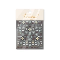 Autocollants nail art 3D gaufrés avec motifs de croix et fleurs nacrées style TO-4014 - Boucle Émaillée - Relief Lumineux Coquillage (to4014)