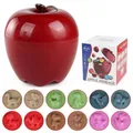 Roter Apfel-Aufbewahrungskoffer mit 12 bunten Dinosaurier-Puzzles für Kinder - 12Stk Dinosaurier Matching