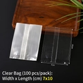 Klarsichtbeutel 7x10cm für Lebensmittel mit Zackenrand für Snacks und Süßigkeiten - 100er Pack / 7x10cm