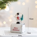 White Christmas mailbox ornament with snowman and mini tree on a festive background - 10x6x4cm / Type A-White Snowman Mailbox (Small)
