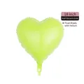 18-inch macaron green heart-shaped aluminum foil balloon for birthday party decor - 18-inch Heart Macaron Green
