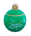 Green 60cm inflatable PVC Christmas ball with Merry Christmas print and LED lights - Merry Christmas Green + Light Upgrade LED