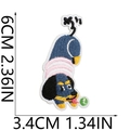 Detail view of 6x3.4cm dachshund embroidery patch with precise size measurements - Size 16
