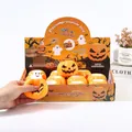 Halloween pumpkin squeeze toy set featuring spooky ghost pop-up decompression figures - Orange Pumpkin Ghost Squeeze Toy