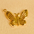Exquisite golden butterfly pendant made of stainless steel for DIY jewelry making - Textured Butterfly (13mm)