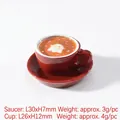 Mini tazza da caffè natalizia con latte art fantasma e vassoio per casa delle bambole - Tazza Fantasma Latte