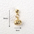 Golden pumpkin charm pendant with 18mm height for DIY jewelry making and necklaces - Gold Pumpkin Pendant
