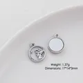 Silver tulip pearl charms in angel and white disc styles for DIY jewelry making - 8# Little Angel