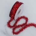 Funkelnde rote Lametta-Bandrolle für Weihnachtsdekoration und DIY-Geschenkverpackung - Rotes Lametta (10 Yards)